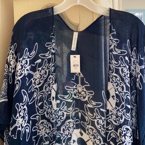 NEW Andey Mandala Printed Open Kimono Poncho Wrap - Picture 7 of 9